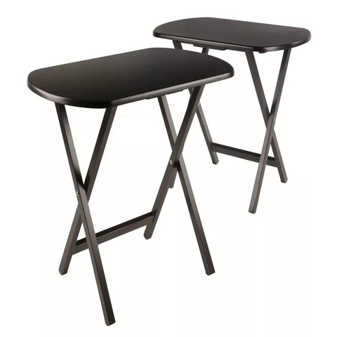 2pc Cade Oversize Oblong Snack Table Coffee - Winsome: No Assembly, Wood Frame, 25lb Capacity
