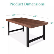 Best Choice Products 44" Butcher Block Coffee Table – Modern Rectangular Wood Top Table with Metal Legs, Best Choice Products 44-inch modern butcher block coffee table with metal legs and rectangular wood top