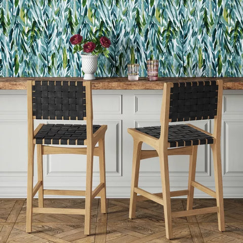 Elevate your kitchen island or home bar with the Ceylon Woven Counter Height Barstool from Threshold