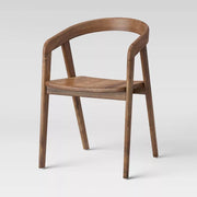 Threshold™ Lana Curved Back Dining Chair – Brown Armless Hardwood Chair, No Assembly Required