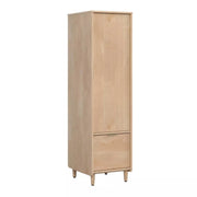 Mid-century natural maple storage cabinet with file drawer and adjustable shelf by Sauder