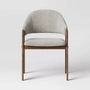 Ingleside Open Back Upholstered Wood Frame Dining Chair - Threshold™, Threshold™ Ingleside Upholstered Dining Chair – Open Back Wood Frame Chair for Dining Room Seating, Threshold Ingleside open back dining chair with upholstered seat and wood frame in neutral finish
