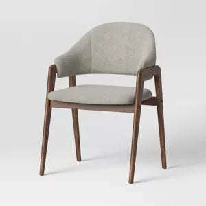 Ingleside Open Back Upholstered Wood Frame Dining Chair - Threshold™, Threshold™ Ingleside Upholstered Dining Chair – Open Back Wood Frame Chair for Dining Room Seating, Threshold Ingleside open back dining chair with upholstered seat and wood frame in neutral finish