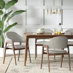 Threshold™ Ingleside Upholstered Dining Chair – Open Back Wood Frame Chair for Dining Room Seating