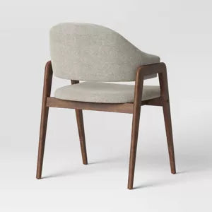 Ingleside Open Back Upholstered Wood Frame Dining Chair - Threshold™, Threshold™ Ingleside Upholstered Dining Chair – Open Back Wood Frame Chair for Dining Room Seating, Threshold Ingleside open back dining chair with upholstered seat and wood frame in neutral finish