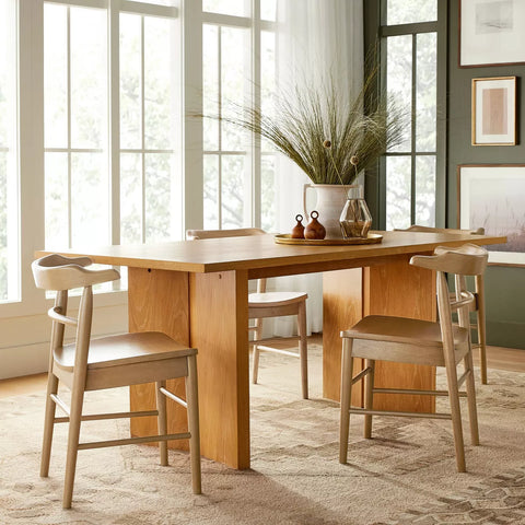 Threshold™ x Studio McGee Kaysville Curved Back Wood Dining Chair – Modern Farmhouse Dining Seat. Kaysville curved back solid wood dining chair by Threshold and Studio McGee, with modern farmhouse design