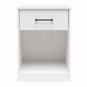 Modern Ameriwood Home Pearce nightstand with drawer and open shelf from BrEZ Build Collection

