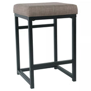 HomePop open back metal counter height barstool with footrest and 24-inch seat height

