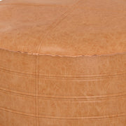 SIMPLIHOME Brody Boho Round Pouf – Distressed Brown Vegan Faux Leather Ottoman for Living Room, Bedroom & Kids Room, SIMPLIHOME Brody boho round pouf in distressed brown vegan faux leather for modern casual spaces, Brody Round Pouf – SIMPLIHOME | Distressed Brown Faux Leather Boho Ottoman