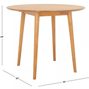 Safavieh Lovell Folding Round Dining Table – Compact Wood Drop-Leaf Table for Small Spaces, Safavieh Lovell folding round wood dining table with drop-leaf design for small spaces