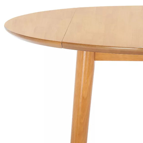 Safavieh Lovell Folding Round Dining Table – Compact Wood Drop-Leaf Table for Small Spaces, Safavieh Lovell folding round wood dining table with drop-leaf design for small spaces