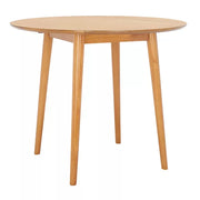 Safavieh Lovell Folding Round Dining Table – Compact Wood Drop-Leaf Table for Small Spaces, Safavieh Lovell folding round wood dining table with drop-leaf design for small spaces