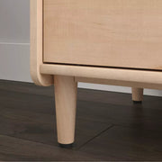 Mid-century natural maple storage cabinet with file drawer and adjustable shelf by Sauder