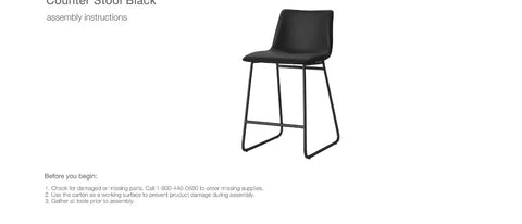 Threshold™ Bowden Faux Leather Counter Height Barstool – Upholstered Bar Stool with Backrest, 24" Seat Height, Threshold Bowden faux leather counter height barstool with backrest and metal legs, 24-inch seat