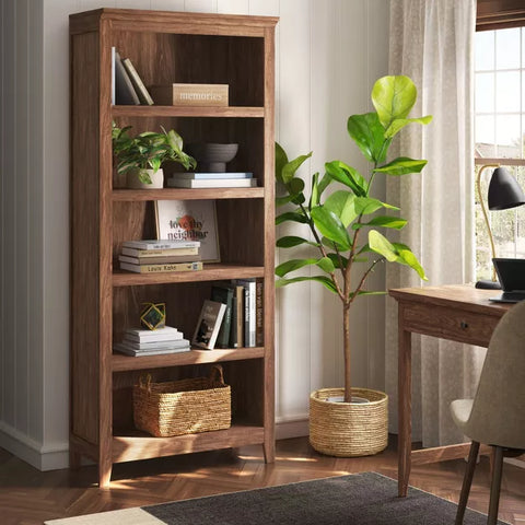 Threshold™ Carson 72" 5-Shelf Bookcase – Tall Wood Bookshelf with Adjustable Shelves