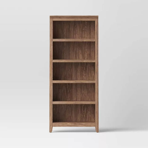 Threshold™ Carson 72" 5-Shelf Bookcase – Tall Wood Bookshelf with Adjustable Shelves