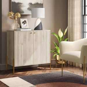 Threshold™ Elowen 2-Door Cabinet – Modern Storage Cabinet with Adjustable Shelves