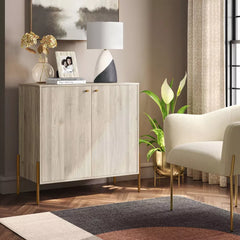 Threshold™ Elowen 2-Door Cabinet – Modern Storage Cabinet with Adjustable Shelves