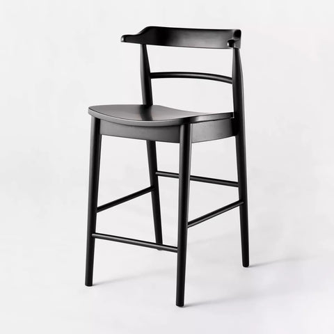Threshold™ Kaysville Curved Back Wood Counter Height Barstool – Studio McGee Design, Modern Kitchen Stool, Threshold Kaysville curved back counter height wood barstool designed with Studio McGee, Kaysville Curved Back Counter Barstool – Threshold™ x Studio McGee | Wood Kitchen Stool