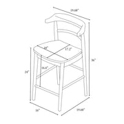 Threshold™ Kaysville Curved Back Wood Counter Height Barstool – Studio McGee Design, Modern Kitchen Stool, Threshold Kaysville curved back counter height wood barstool designed with Studio McGee, Kaysville Curved Back Counter Barstool – Threshold™ x Studio McGee | Wood Kitchen Stool