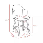 Threshold™ Kinston Swivel Upholstered Counter Height Barstool – Curved Back Kitchen Stool with Padded Seat, Threshold Kinston swivel counter height barstool with curved back and upholstered seat