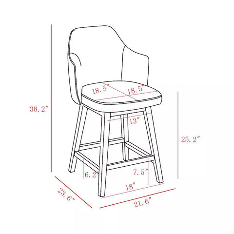 Threshold™ Kinston Swivel Upholstered Counter Height Barstool – Curved Back Kitchen Stool with Padded Seat, Threshold Kinston swivel counter height barstool with curved back and upholstered seat