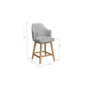 Threshold™ Kinston Swivel Upholstered Counter Height Barstool – Curved Back Kitchen Stool with Padded Seat, Threshold Kinston swivel counter height barstool with curved back and upholstered seat