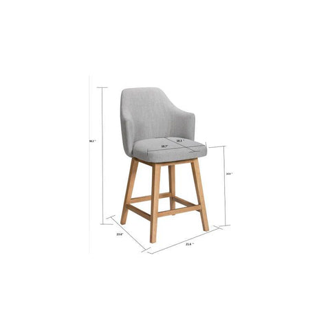 Threshold™ Kinston Swivel Upholstered Counter Height Barstool – Curved Back Kitchen Stool with Padded Seat, Threshold Kinston swivel counter height barstool with curved back and upholstered seat