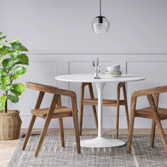 Threshold™ Lana Curved Back Dining Chair – Brown Armless Hardwood Chair, No Assembly Required