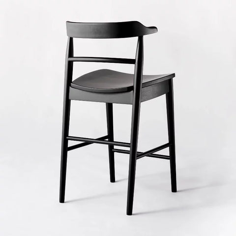 Threshold™ x Studio McGee Kaysville Curved Back Wood Counter Height Barstool – Modern Farmhouse Kitchen Stool, Threshold Kaysville counter height barstool with curved back wood frame, Studio McGee design, Kaysville Curved Back Counter Barstool – Threshold™ x Studio McGee | Solid Wood Kitchen Stool