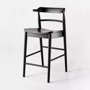 Threshold™ x Studio McGee Kaysville Curved Back Wood Counter Height Barstool – Modern Farmhouse Kitchen Stool, Threshold Kaysville counter height barstool with curved back wood frame, Studio McGee design, Kaysville Curved Back Counter Barstool – Threshold™ x Studio McGee | Solid Wood Kitchen Stool