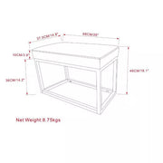 WyndenHall Kerwood 26" Contemporary Rectangle Bench – Upholstered Entryway or Bedroom Bench, WyndenHall 26" Kerwood Contemporary Rectangle Bench