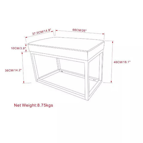 WyndenHall Kerwood 26" Contemporary Rectangle Bench – Upholstered Entryway or Bedroom Bench, WyndenHall 26" Kerwood Contemporary Rectangle Bench